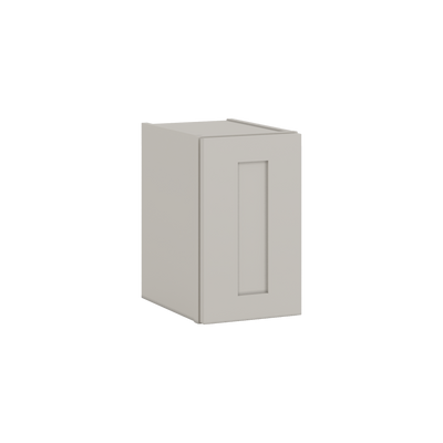 15" Tall 27LGDS Laguna Gray Double Shaker Stackable Wall Cabinet - Single Door 9", 12", 15", 18" & 21" Wide