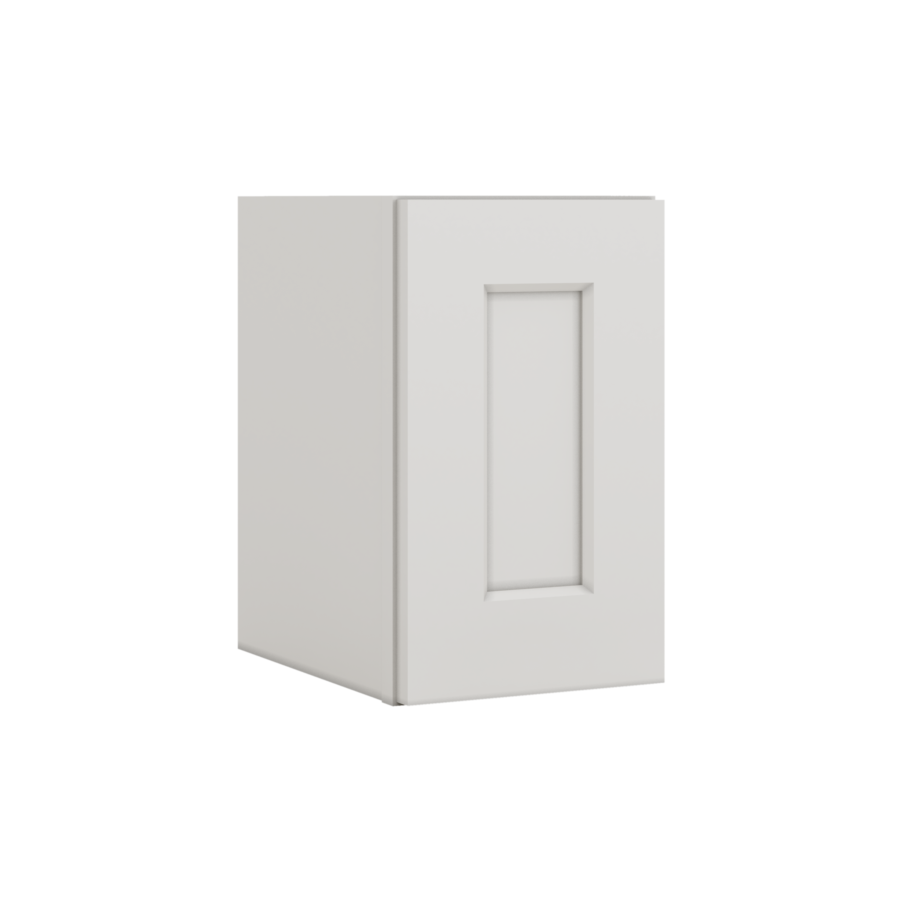 15" Tall 2WS White Shaker Stackable Wall Cabinet - Single Door 9", 12", 15", 18" & 21" Wide