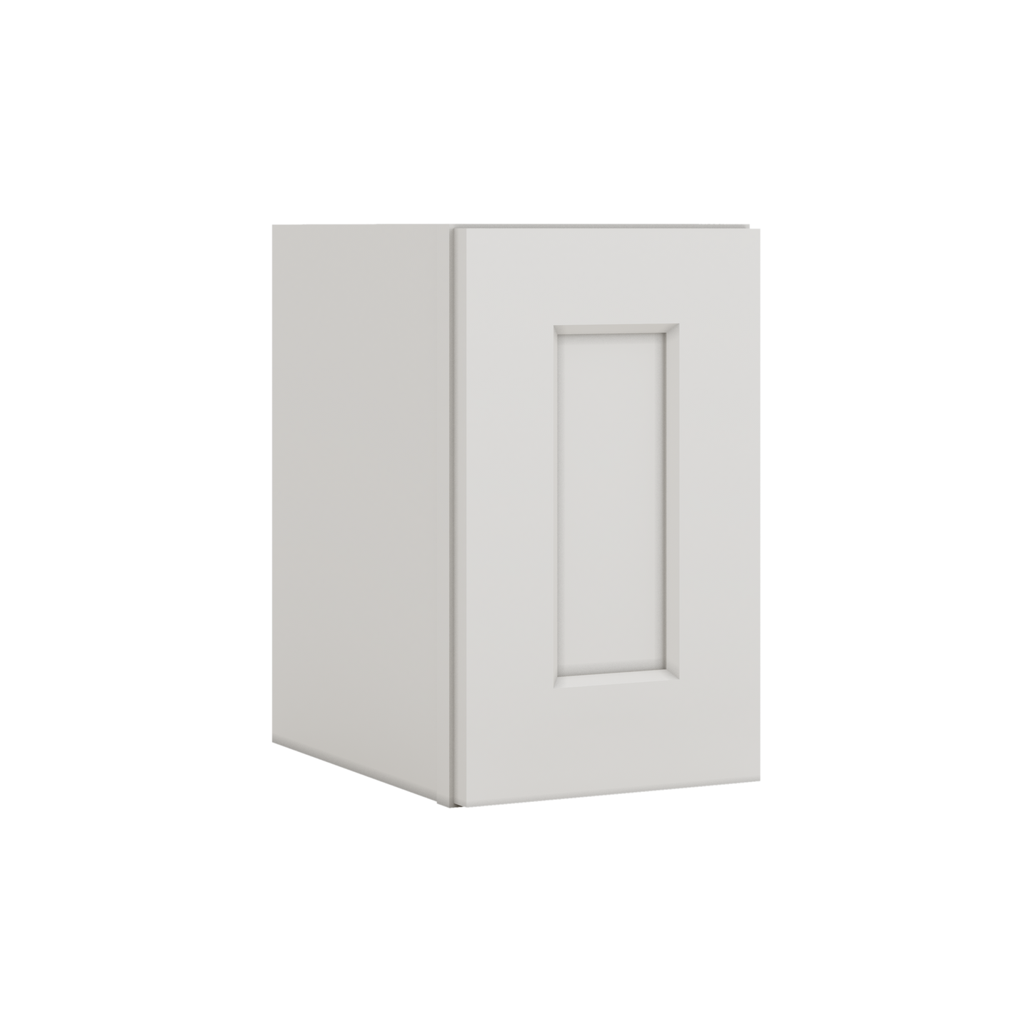 15" Tall 2WS White Shaker Stackable Wall Cabinet - Single Door 9", 12", 15", 18" & 21" Wide