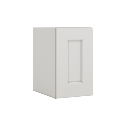 15" Tall 2WS White Shaker Stackable Wall Cabinet - Single Door 9", 12", 15", 18" & 21" Wide