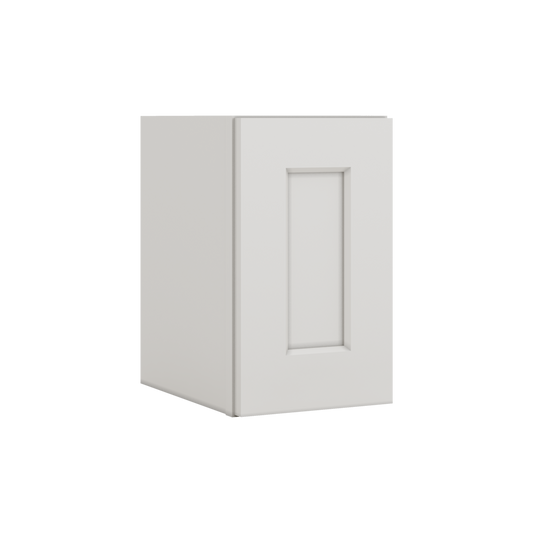 15" Tall 2WS White Shaker Stackable Wall Cabinet - Single Door 9", 12", 15", 18" & 21" Wide