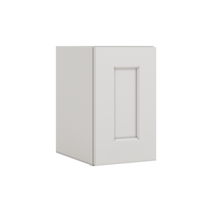 15" Tall 2WS White Shaker Stackable Wall Cabinet - Single Door 9", 12", 15", 18" & 21" Wide