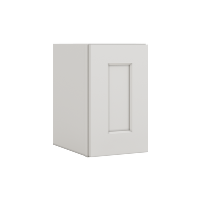 15" Tall 2WS White Shaker Stackable Wall Cabinet - Single Door 9", 12", 15", 18" & 21" Wide