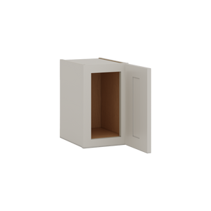 15" Tall 27LGDS Laguna Gray Double Shaker Stackable Wall Cabinet - Single Door 9", 12", 15", 18" & 21" Wide