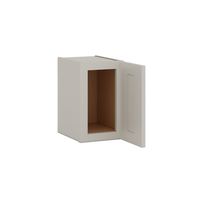 15" Tall 27LGDS Laguna Gray Double Shaker Stackable Wall Cabinet - Single Door 9", 12", 15", 18" & 21" Wide