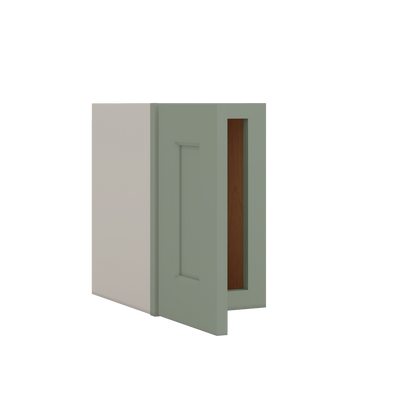 9", 12", 15", 18", 21", 24", 27", 30", 33"& 36" x 15" Tall 12" Deep Stacker Wall Cabinet 14SG Sage Green Shaker 1-1/4" Overlay