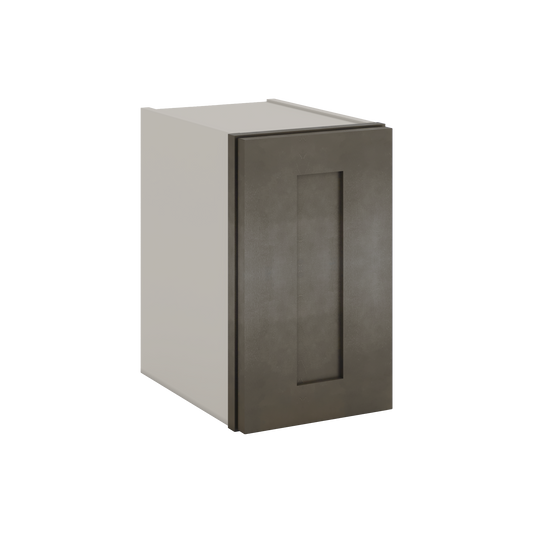 15" Tall Huntington Cinder Double Shaker Stackable Wall Cabinet - Single Door 9", 12", 15", 18" & 21" Wide