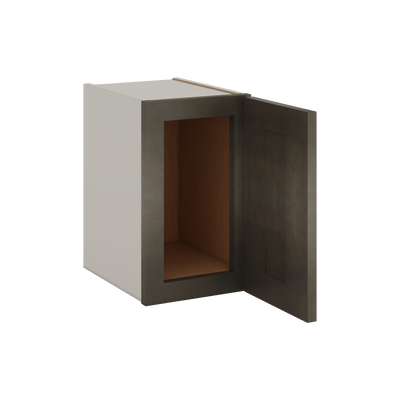 15" Tall Huntington Cinder Double Shaker Stackable Wall Cabinet - Single Door 9", 12", 15", 18" & 21" Wide