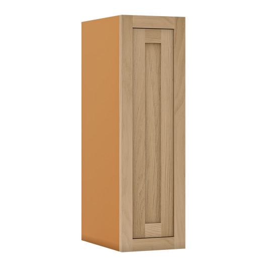 30" Tall White Oak Inset Shaker Wall Cabinet - Single Door 9", 12", 15", 18" & 21" - Special Order TEST