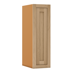 30" Tall White Oak Inset Shaker Wall Cabinet - Single Door 9", 12", 15", 18" & 21" - Special Order