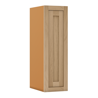 30" Tall White Oak Inset Shaker Wall Cabinet - Single Door 9", 12", 15", 18" & 21" - Special Order