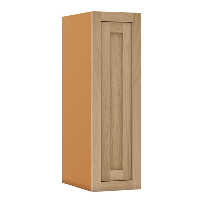 36" Tall White Oak Inset Shaker Wall Cabinet - Single Door 9", 12", 15", 18" & 21"