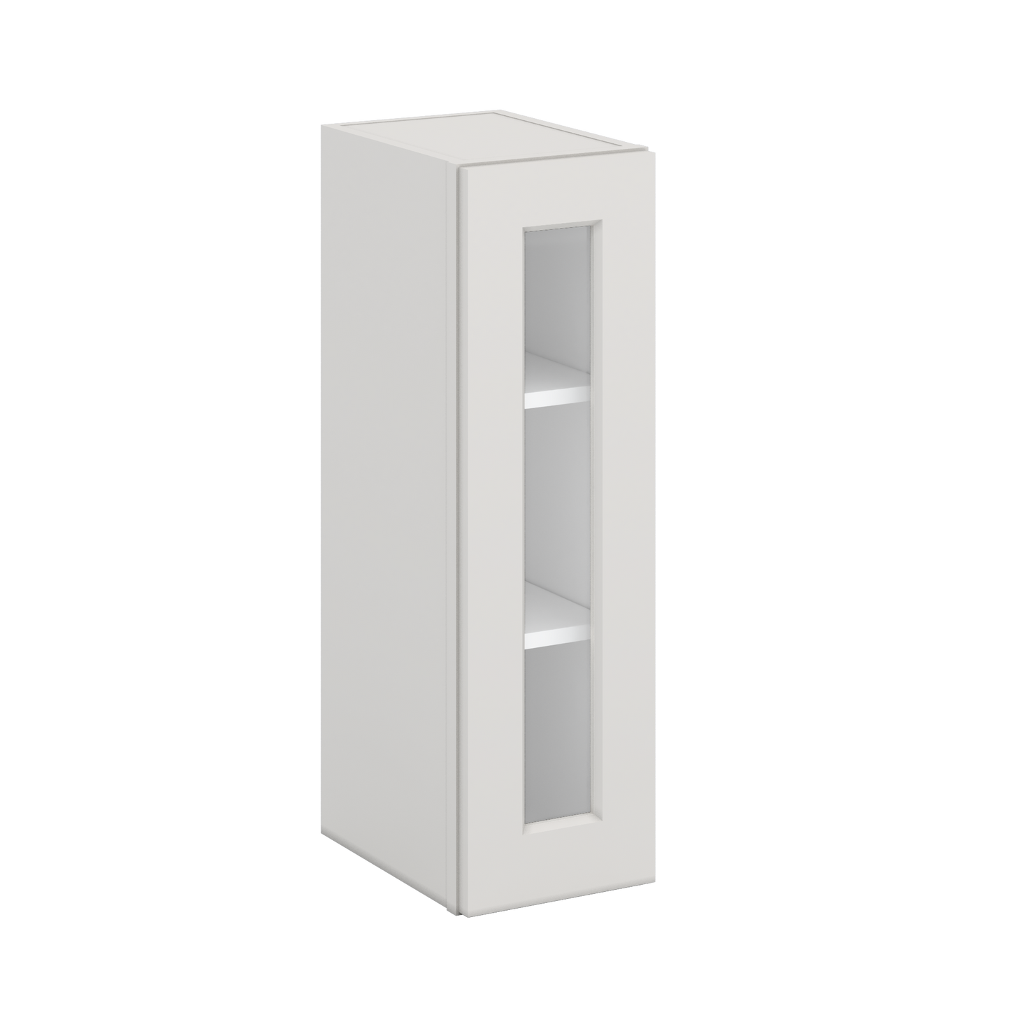 W0930 9 Inch Wide By 30 Inch Tall Glass Front Kitchen Shaker Cabinet