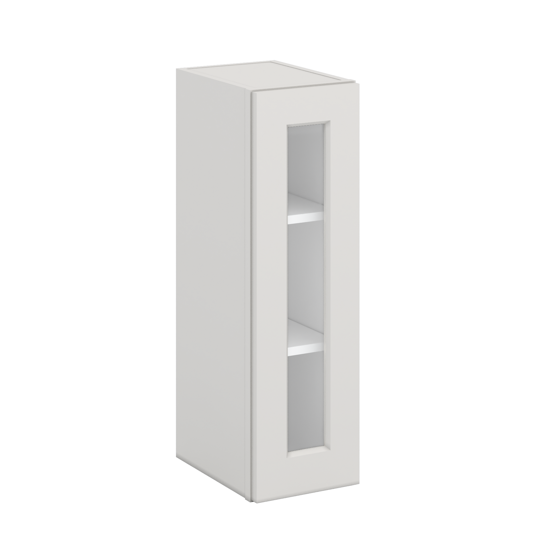 W0930 9 Inch Wide By 30 Inch Tall Glass Front Kitchen Shaker Cabinet
