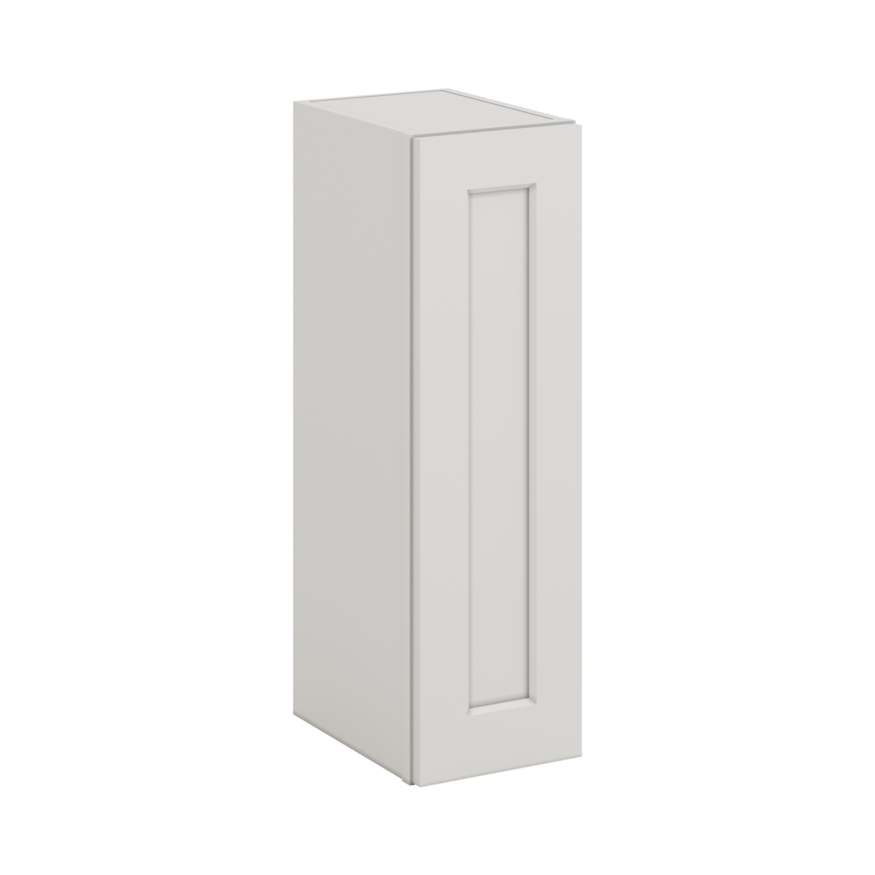 30" Tall ICE White Shaker 1-1/4" Overlay Wall Cabinet - Single Door 9", 12", 15", 18", 21" WIde CWS/CWB