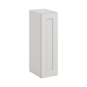 30" Tall 2WS White Shaker 1-1/4" Overlay Wall Cabinet - Single Door 9", 12", 15", 18", 21" WIde
