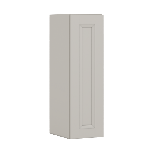 30" Tall 27LGDS Laguna Gray Double Shaker Wall Cabinet - Single Door 9", 12", 15", 18", 21" WIde
