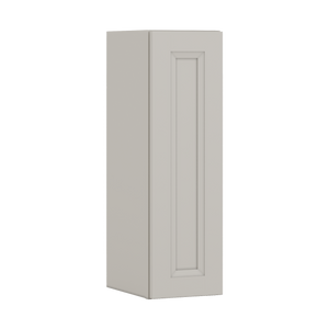 30" Tall Dove Gray Double Shaker Wall Cabinet - Single Door 9", 12", 15", 18", 21" WIde