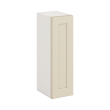 30" Tall Manhattan Cream Shaker 1-1/4" Overlay Wall Cabinet - Single Door 9", 12", 15", 18", 21" WIde