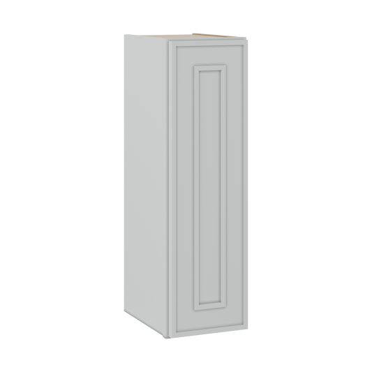 30" Tall Single Door 9", 12", 15", 18" & 21" Wall Cabinet White Elegant Oak Craftsman Shaker 1-1/4" Overlay Shaker