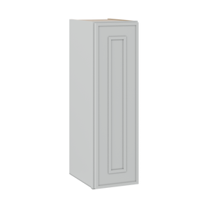 30" Tall Single Door 9", 12", 15", 18" & 21" Wall Cabinet White Elegant Oak Craftsman Shaker 1-1/4" Overlay Shaker