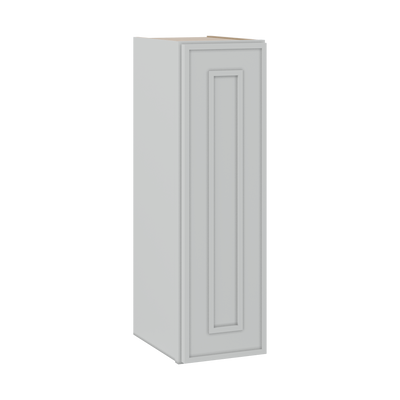 30" Tall Single Door 9", 12", 15", 18" & 21" Wall Cabinet White Elegant Oak Craftsman Shaker 1-1/4" Overlay Shaker