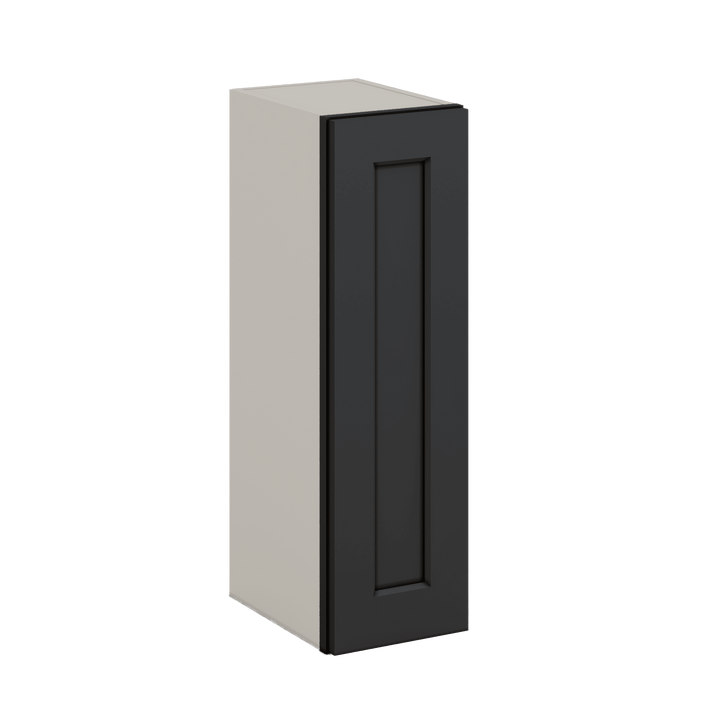 Tall Black Shaker Overlay Wall Cabinet