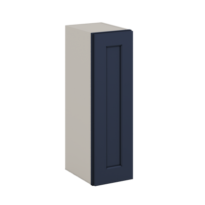 30" Tall NB29- Naval Blue Shaker 1-1/4" Overlay Wall Cabinet - Single Door 9", 12", 15", 18", 21" WIde