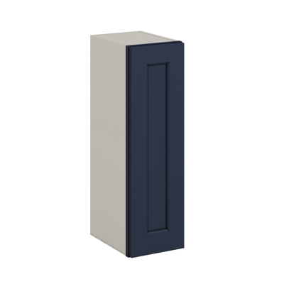 30" Tall 29NB Naval Blue Shaker 1-1/4" Overlay Wall Cabinet - Single Door 9", 12", 15", 18", 21" WIde