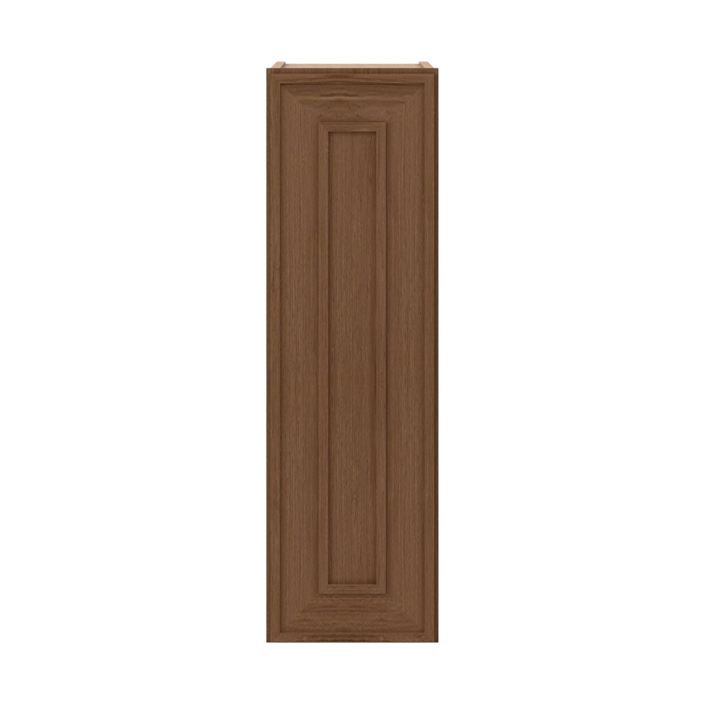 30" Tall Single Door 9", 12", 15", 18" & 21" Wall Cabinet Elegant Craftsman Mocha Shaker 1-1/4" Overlay Shaker