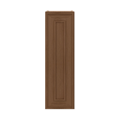 30" Tall Single Door 9", 12", 15", 18" & 21" Wall Cabinet Elegant Craftsman Mocha Shaker 1-1/4" Overlay Shaker