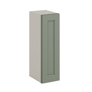 30" Tall Green Shaker 1-1/4" Overlay Wall Cabinet - Single Door 9", 12", 15", 18", 21" WIde