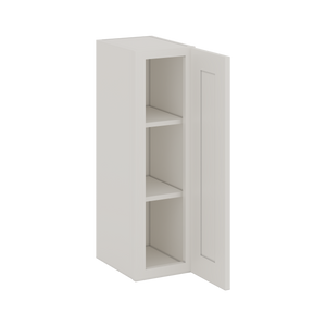 30" Tall 2WS White Shaker 1-1/4" Overlay Wall Cabinet - Single Door 9", 12", 15", 18", 21" WIde