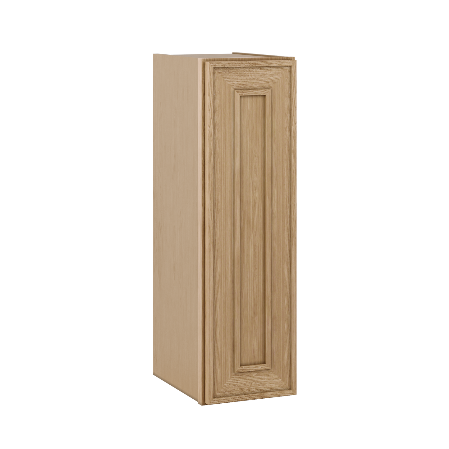 30" Tall Single Door 9", 12", 15", 18" & 21" Wall Cabinet Elegant Oak Craftsman Shaker 1-1/4" Overlay Shaker