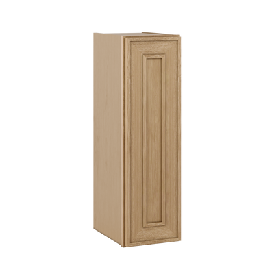30" Tall Single Door 9", 12", 15", 18" & 21" Wall Cabinet Elegant Oak Craftsman Shaker 1-1/4" Overlay Shaker