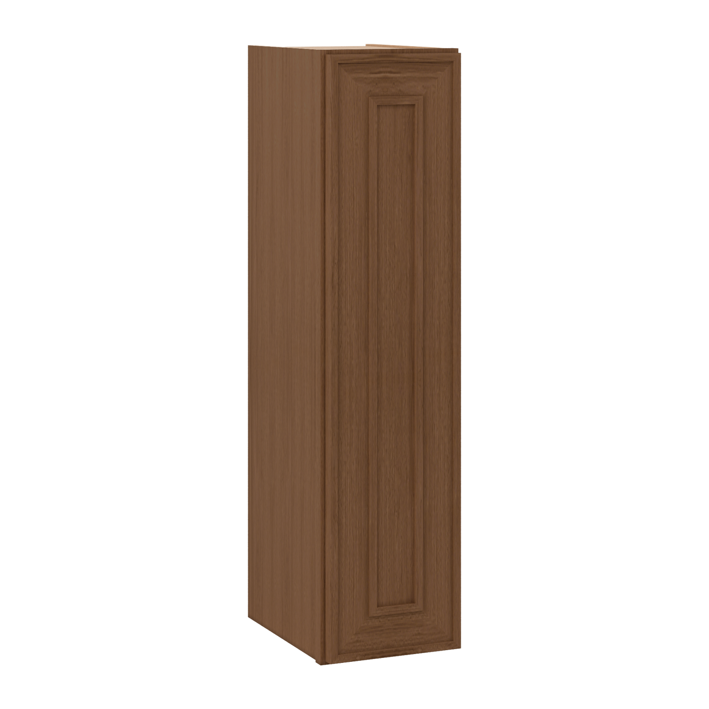 36" Tall Single Door 9", 12", 15", 18" & 21" Mocha Elegant Oak 1-1/4" Overlay Shaker Wall Cabinet
