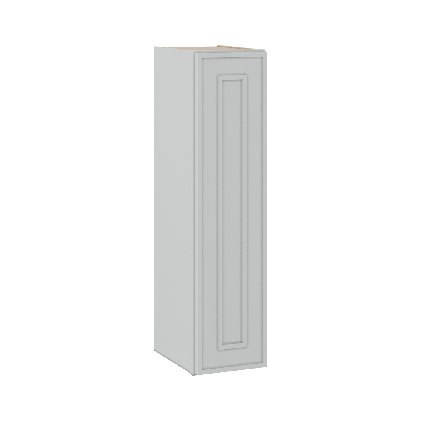 36" Tall Single Door 9", 12", 15", 18" & 21" White Elegant Oak 1-1/4" Overlay Shaker Wall Cabinet