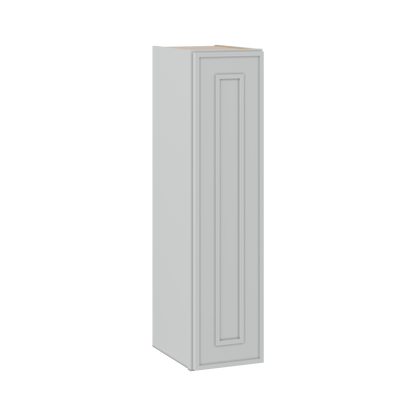 36" Tall Single Door 9", 12", 15", 18" & 21" White Elegant Oak 1-1/4" Overlay Shaker Wall Cabinet