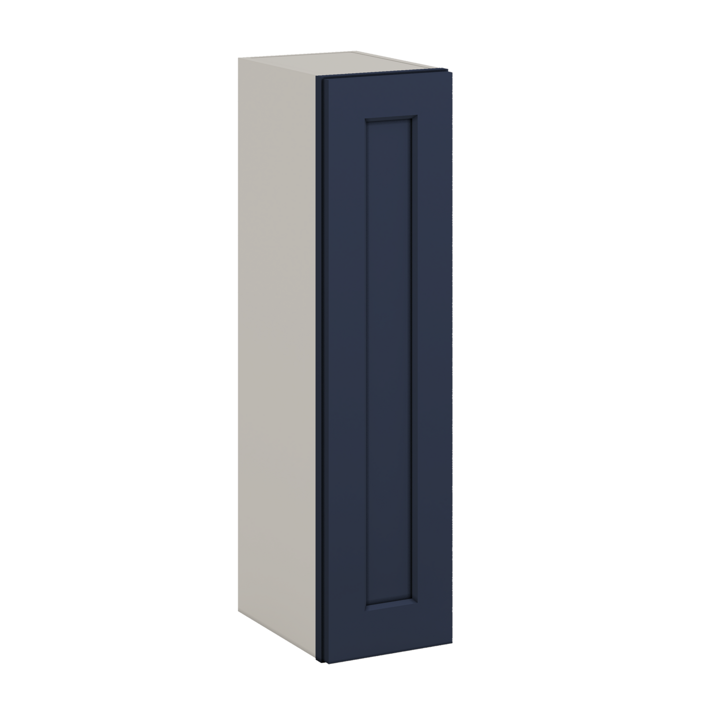 36" Tall NB29 Naval Blue Shaker 1-1/4" Overlay Wall Cabinet - Single Door 9", 12", 15", 18", 21"
