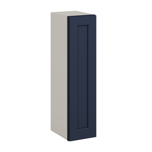 36" Tall NB29 Naval Blue Shaker 1-1/4" Overlay Wall Cabinet - Single Door 9", 12", 15", 18", 21"