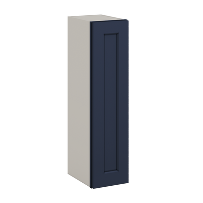 36" Tall 29NB Naval Blue Shaker 1-1/4" Overlay Wall Cabinet - Single Door 9", 12", 15", 18", 21"