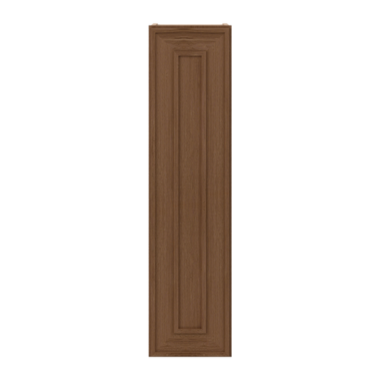 36" Tall Single Door 9", 12", 15", 18" & 21" Mocha Elegant Oak 1-1/4" Overlay Shaker Wall Cabinet