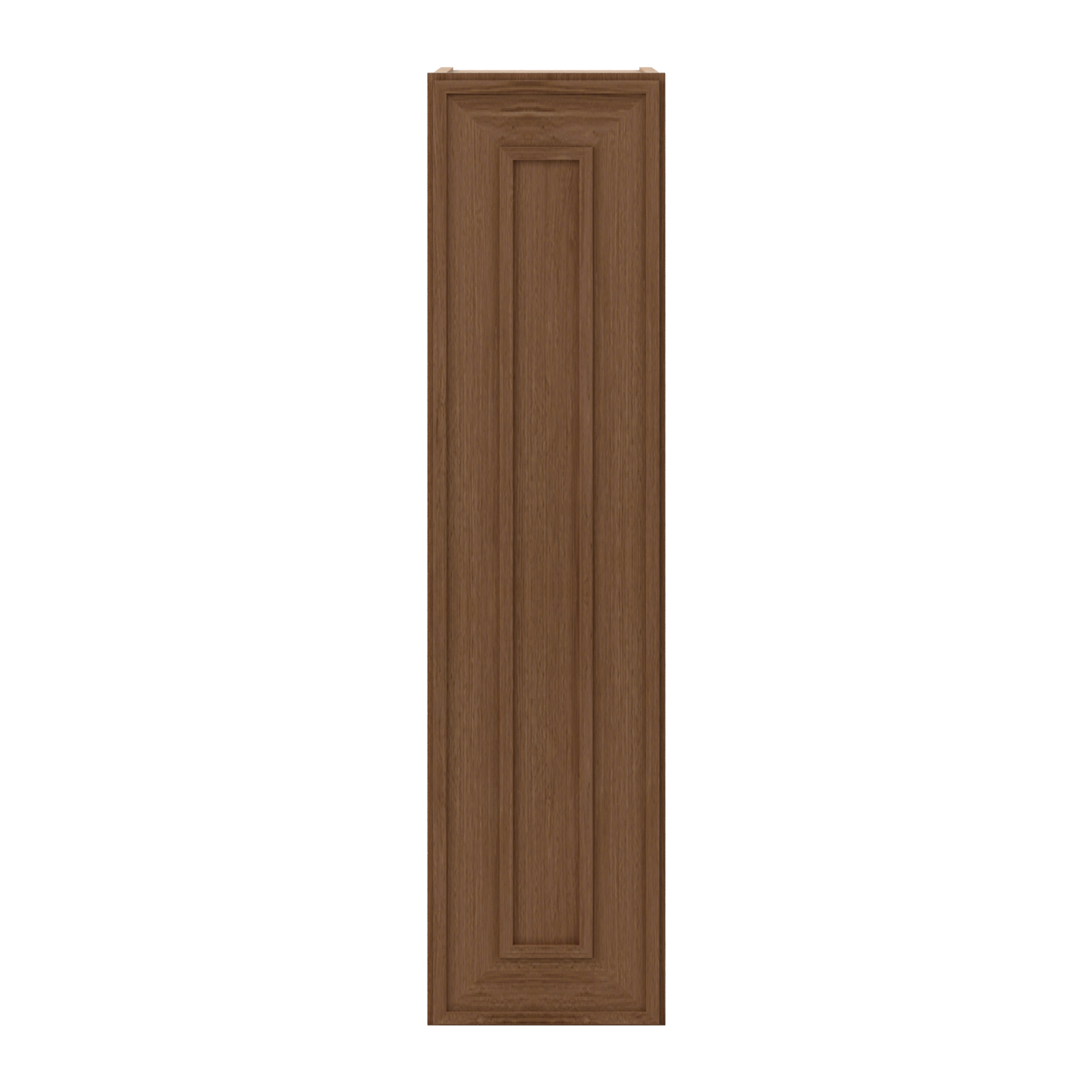 36" Tall Single Door 9", 12", 15", 18" & 21" Mocha Elegant Oak 1-1/4" Overlay Shaker Wall Cabinet