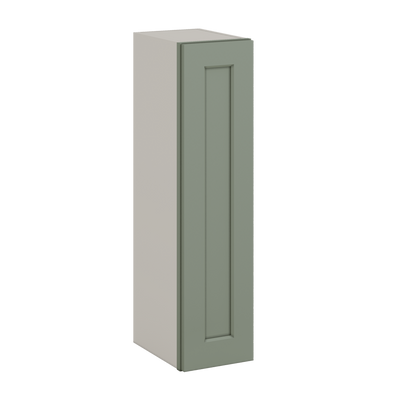 36" Tall 9", 12", 15", 18", 21" Wide 14SG Sage Green Shaker 1-1/4" Overlay Wall Cabinet - Single Door