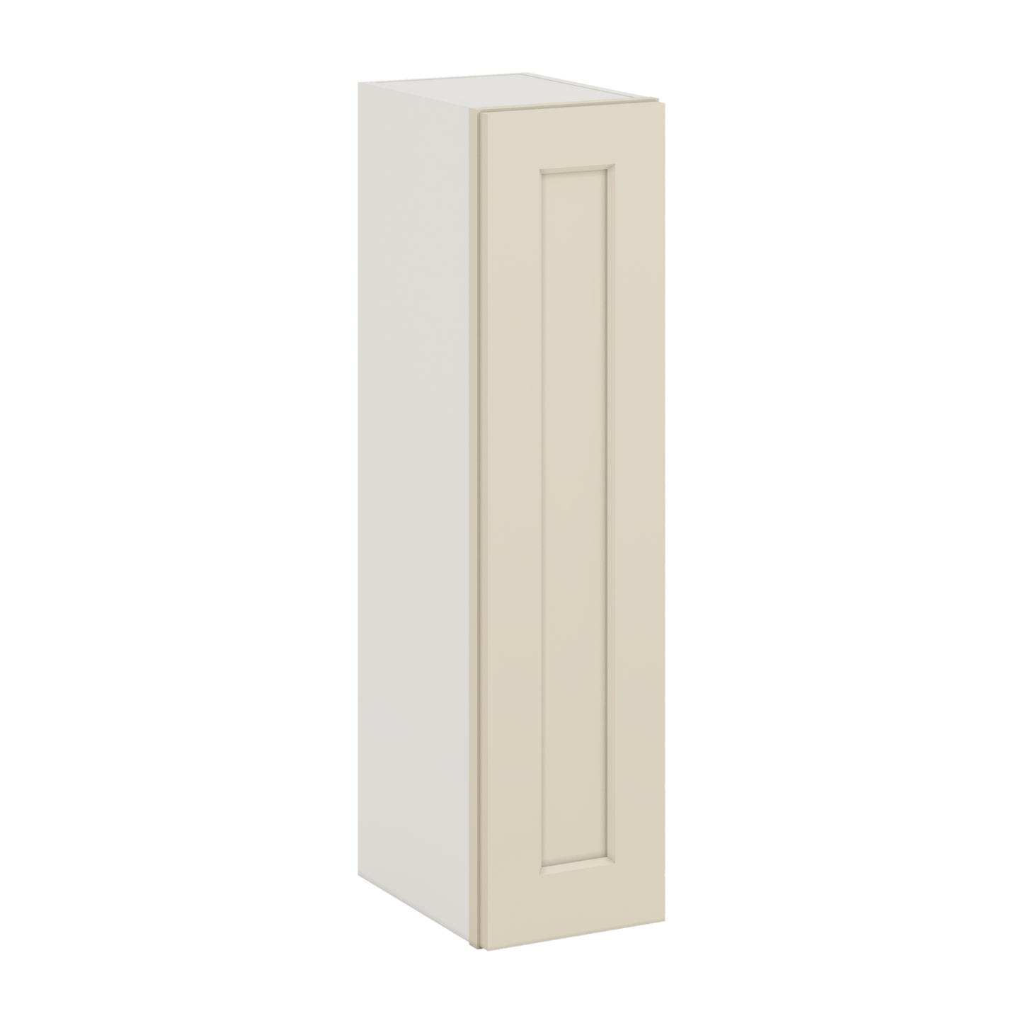 36" Tall Manhattan Cream Shaker 1-1/4" Overlay Wall Cabinet - Single Door 9", 12", 15", 18", 21"