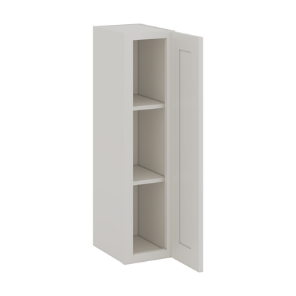 36" Tall ICE White Shaker 1-1/4" Overlay Wall Cabinet - Single Door 9", 12", 15", 18", 21" CWS/CWB