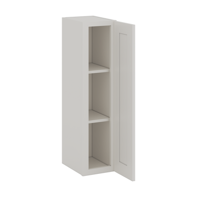 36" Tall 2WS White Shaker 1-1/4" Overlay Wall Cabinet - Single Door 9", 12", 15", 18", 21"