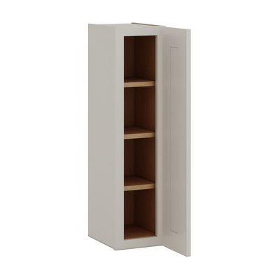 36" Tall 27LGDS Laguna Gray Double Shaker Wall Cabinet - Single Door 9", 12", 15", 18", 21"