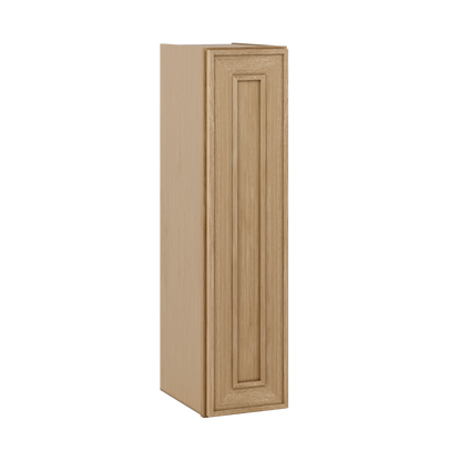 Natural oak elegant craftsman shaker single-door wall 9"–36" rta kitchen cabinet