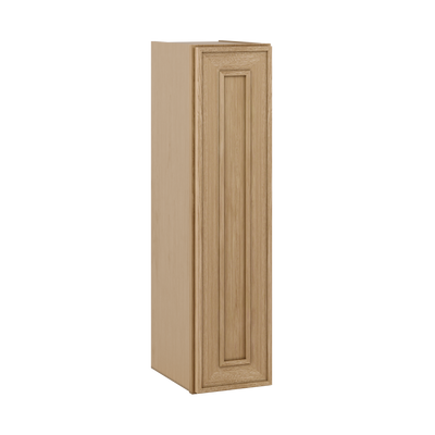 36" Tall Single Door 9", 12", 15", 18" & 21" Elegant Oak 1-1/4" Overlay Shaker Wall Cabinet